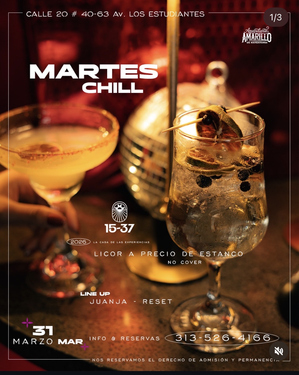 Cartel Martes Chill